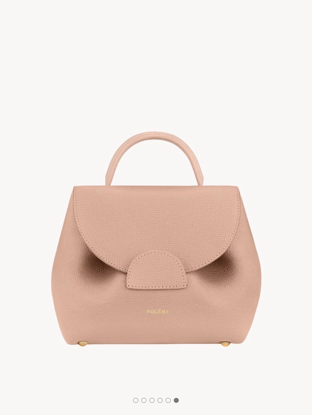 Polène Small Top-Handle Bag in Light Beige - Picture 2 of 14